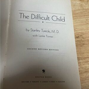 The Difficult Child by Stanley Turecki - White Cover Edition